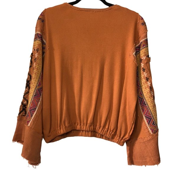 Free People Cross Country Bohemian Top Sienna Size Medium - Picture 8 of 11